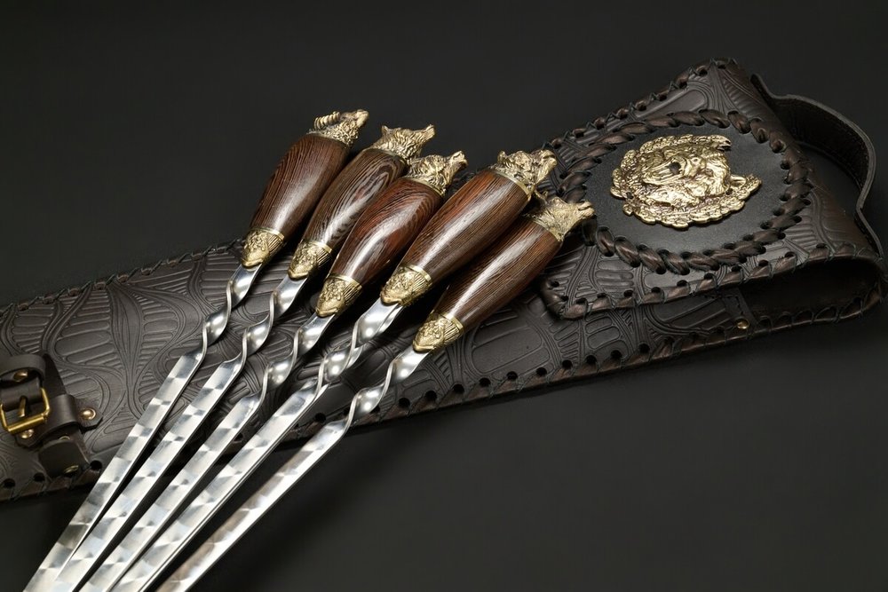 Набор шампуров в чехле "Кочевник №10 Звери большие"