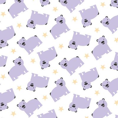 Buy baby fabric animals Polar bears lilac