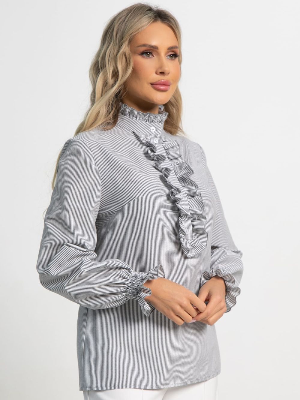 Блуза Санти (бело-серая) Б15622-54М LT Collection