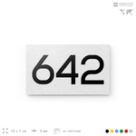 Номер на дверь 642, табличка на дверь для офиса, квартиры, кабинета, аудитории, склада, белая 120х70 мм, Айдентика Технолоджи