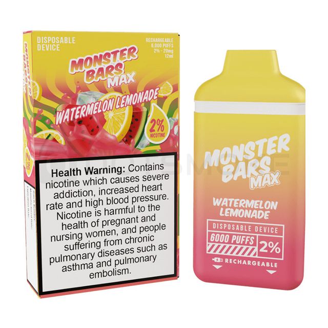 Одноразовый Pod Monster Bars MAX - Watermelon Lemonade (6000 затяжек)