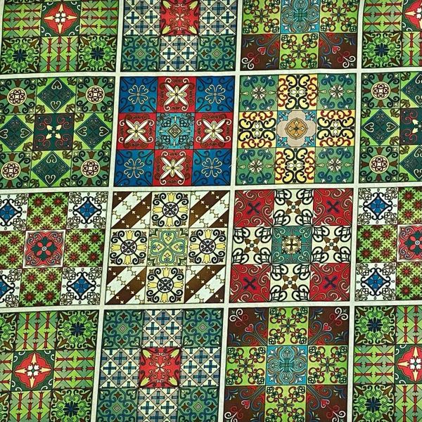 МАРРАКЕШ #15, 100% хлопок Handmade Fabrics, 2 ряда клеток 1