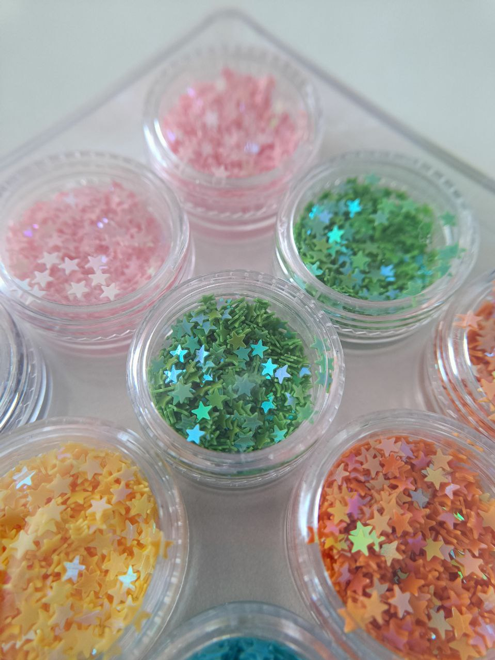 Набор глиттера в баночках "Звездочки"