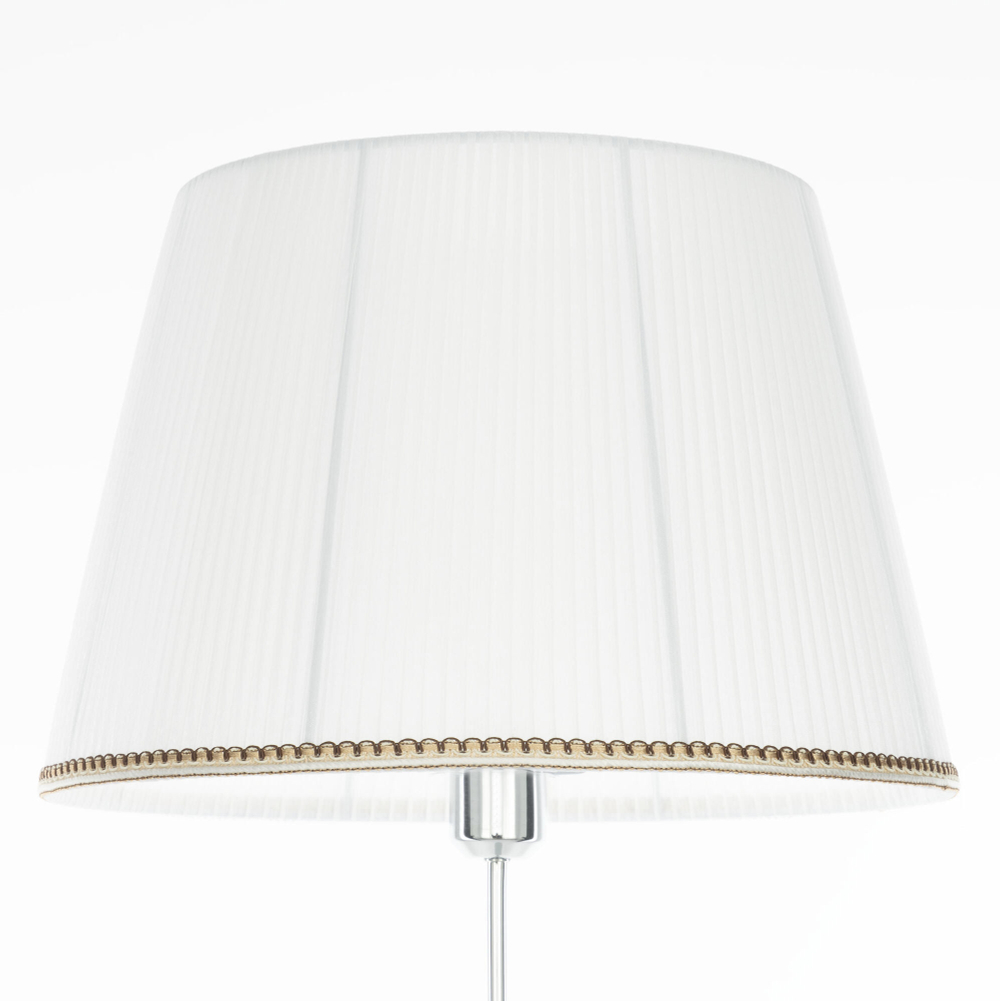 Citilux Линц CL402970 Торшер хром с белым абажуром