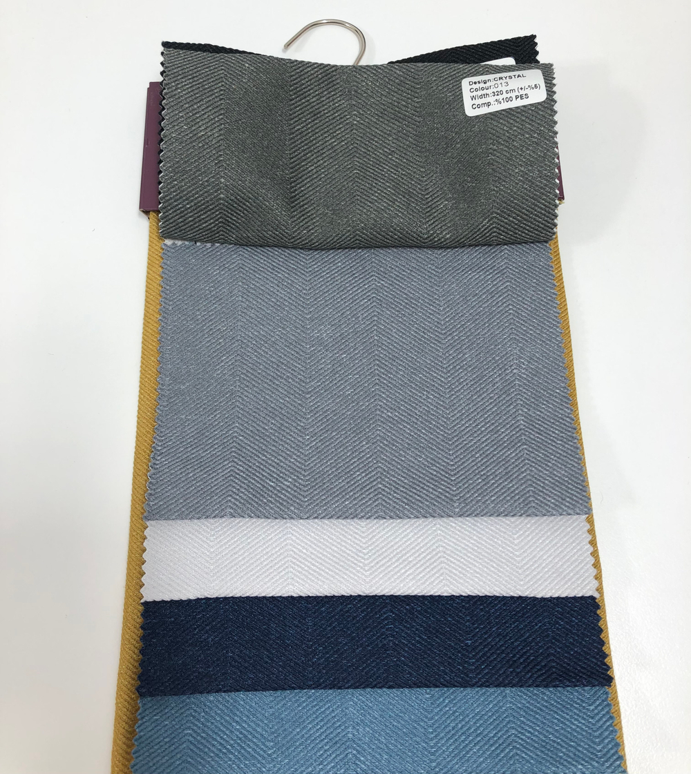 Портьерная ткань жаккард "елочка" Nope арт. Crystal (высота 320 см, Турция)