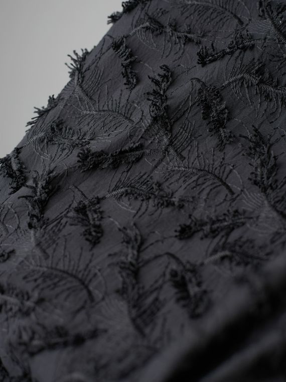 Ткань хлопок &quot; вышивка перья&quot; суперобъем, Китай, черный