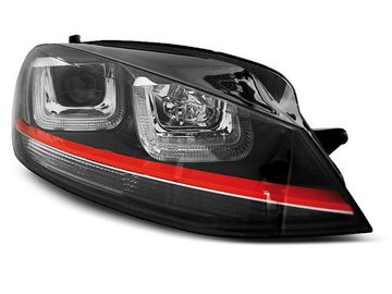 Передние фары u-type black with red line GTI look для VW Golf MK7