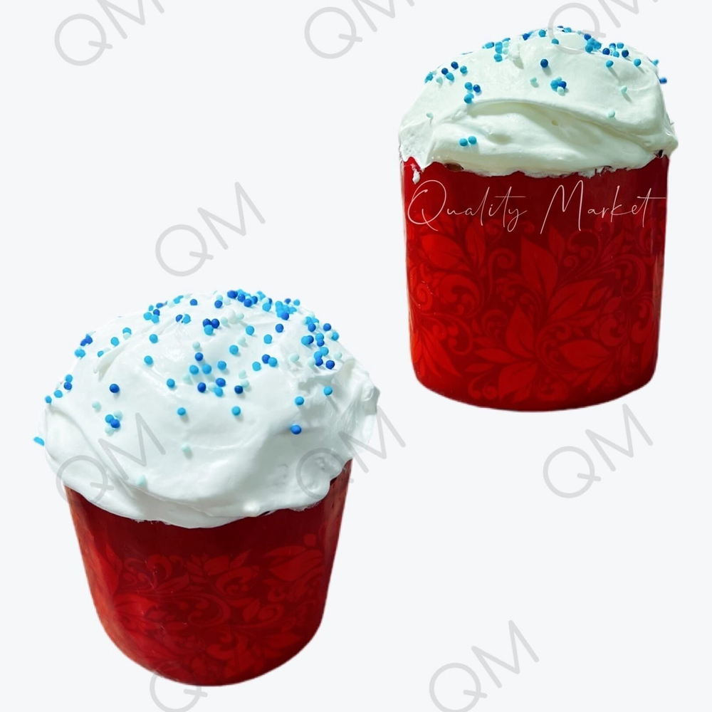 Форма бумажная под кулич 70/60 мм "Красная Пасха" от 20 шт/ 1 упак