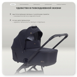 Детская коляска Rant Garda 3 в 1 с автокреслом Carry Pro Graphite Black