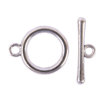 "Zlatka" Замок-тогл MFT-03 15 мм 5 шт серебро