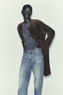 ZARA БАЗОВОЕ БОДИ ИЗ ПОЛИАМИДА, СВИНЦОВЫЙ