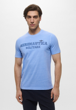 Футболка муж. Aeronautica 2407 васильковый крупный лого