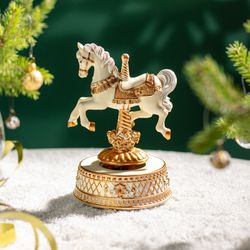 МУЗЫКАЛЬНАЯ СТАТУЭТКА "КАРУСЕЛЬ-ЛОШАДКА" 11,9Х11,1Х17,2 СМ