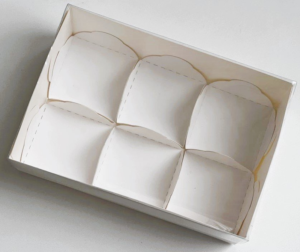 Коробка для моти с пластиковой крышкой и 6 шт ложементами 175*120*55 мм