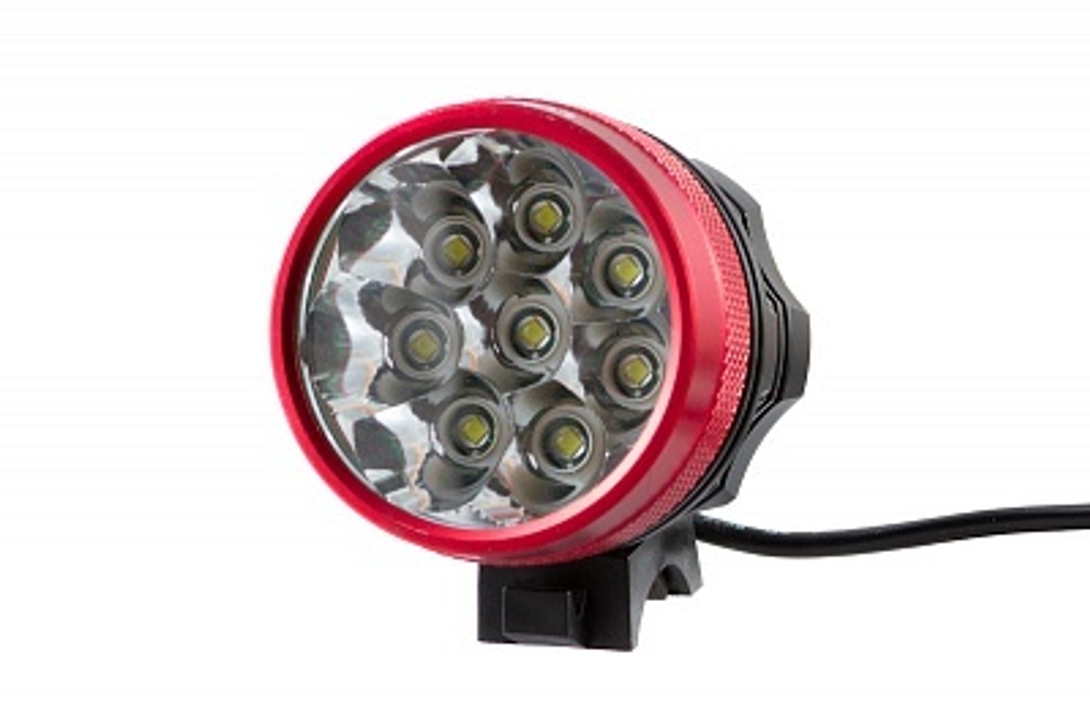 Фонарь передний Lumen 308, 9000 lumens, 5 Cree XML-T6 `15 черный/красный