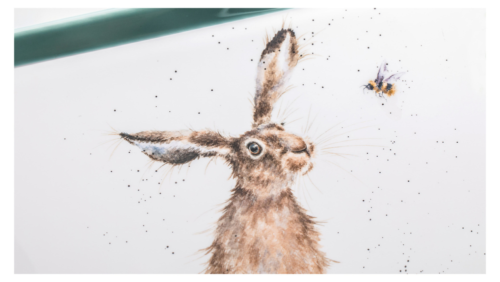 Поднос с ручками 48х29.5см Pimpernel Забавная фауна Зайка и пчела