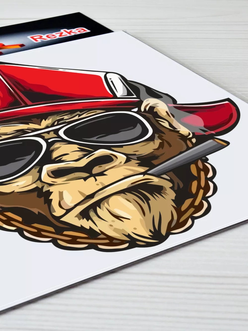 Наклейка - Черная обезьяна