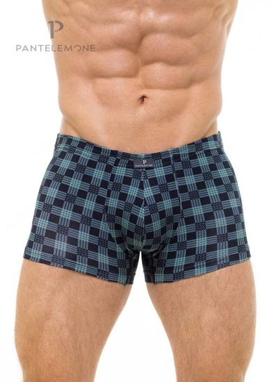 Трусы мужские боксеры Pantelemone PMH-1189, клетка зеленая