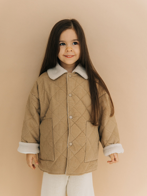 Вельветовая куртка, Бежевый