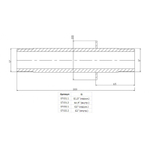 Стеновой проход дл.300 нерж. ст. AISI-304 подкл. 1½" (Внутр)(плитка)