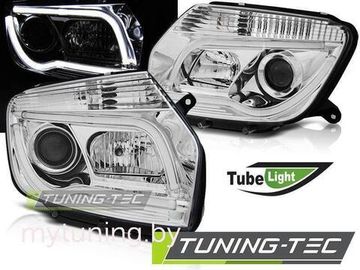 Передние фары TUBE LIGHT CHROME для Dacia Duster