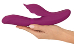 Лиловый вибратор-кролик 4 Function Vibrator - 24 см. (Цвет: лиловый)
