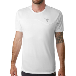 Мужское теннисное поло Diadora Team T-Shirt Men - White, Lightgrey