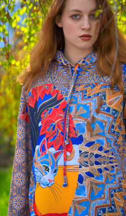 Худи «Кот учёный» (серия "Русский лубок")