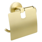 Держатель для туалетной бумаги Fixsen Comfort Gold с крышкой, золото сатин (FX-87010)