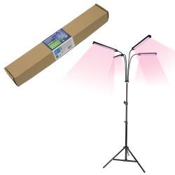 ULT-P32-60W-SPLE-TM-40 IP40 BLACK QUAD Светильник для растений светодиодный с таймером. на штативе. Спектр для фотосинтеза. TM Uniel