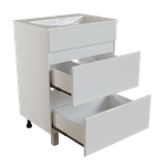 Тумба для ванной MIXLINE "БРИКС-60" 2 ящика под раковину "Breeze 60" мебельный (Sanita Luxe) (ПВХ) (555634)