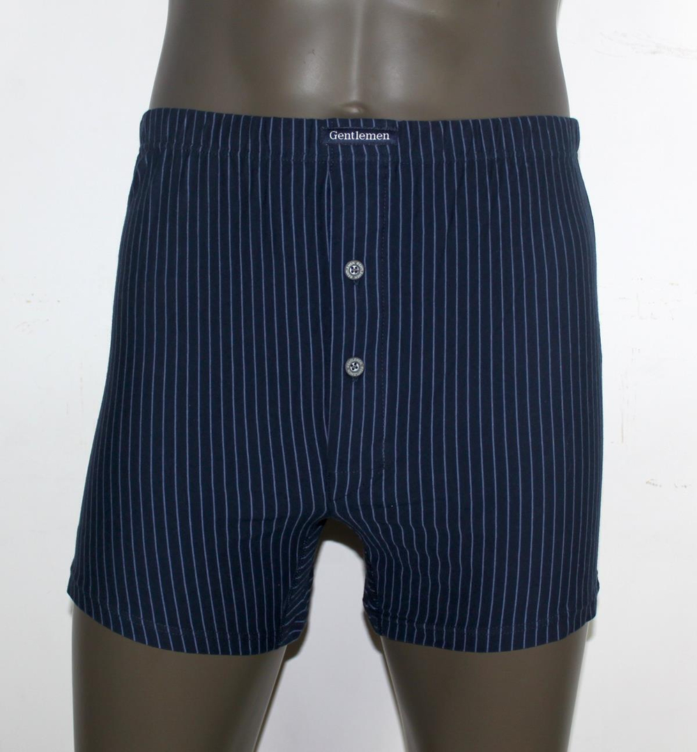 Мужские трусы-боксеры в тонкую полоску (Размер: XXXL) (Цвет: синий)