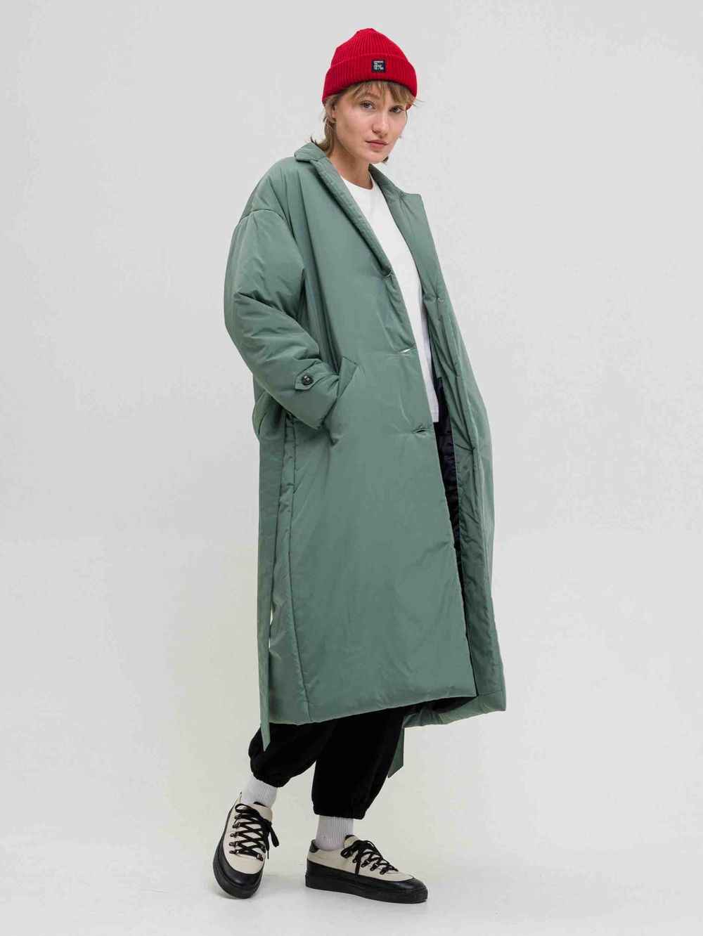 Плащ Утепленный FOS Женский Зеленый