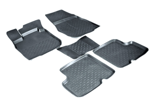 Резиновые коврики с высоким бортом для Renault Logan 2004-2014, Seintex.01078