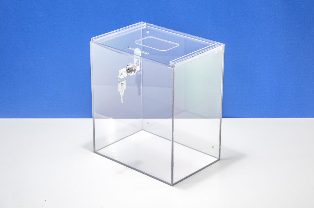 Прозрачный короб для сбора батареек, 150х215х250мм