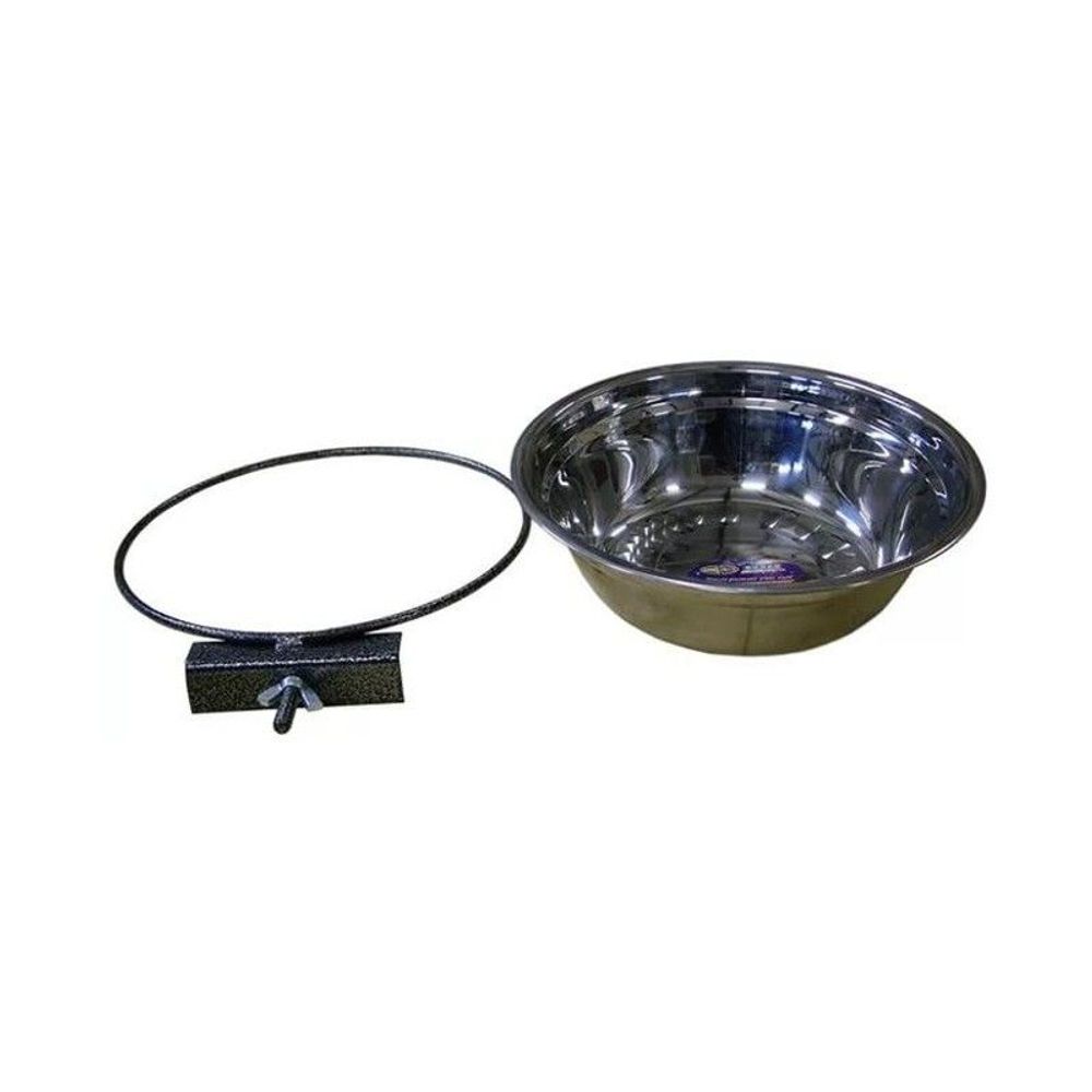 Кормушка клеточная 1 мет. миска D20 см с зажимом 1л КК-20л