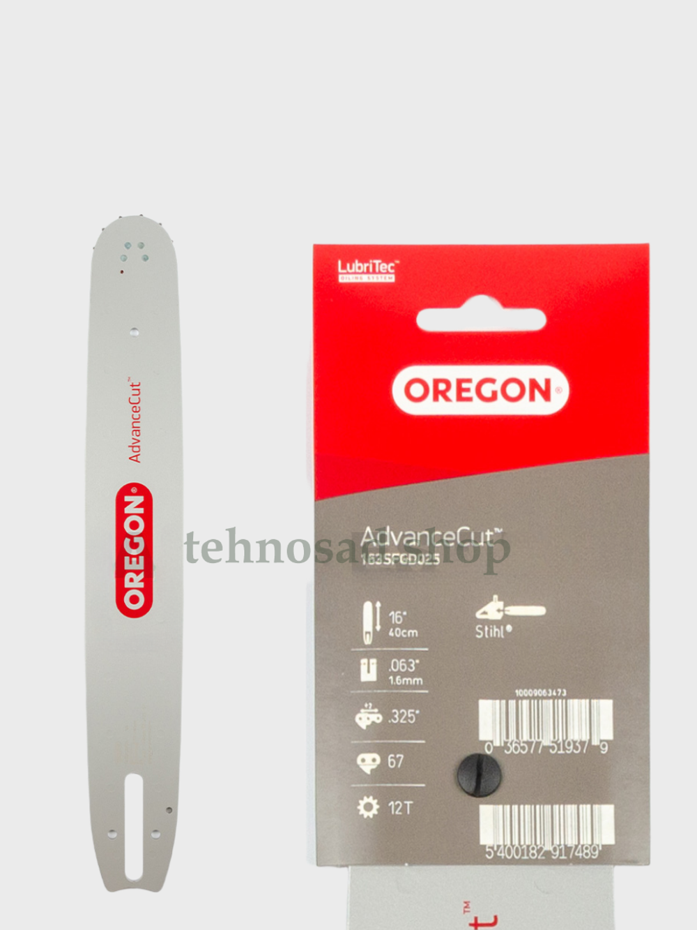 Шина пильная Oregon 163SFGD025 AdvanceCut Pro-Am, 16 дюймов, паз 1,6 мм, шаг 0,325", хвостовик D025, 67 зв. Аналог Stihl 30030006813, 30050004713 для Stihl MS260