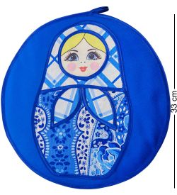 ТК-237-A Прихватка «Матрешка» круг (синий)