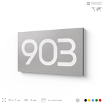Номер на дверь 903, табличка на дверь для офиса, квартиры, кабинета, аудитории, склада, серая 120х70 мм, Айдентика Технолоджи