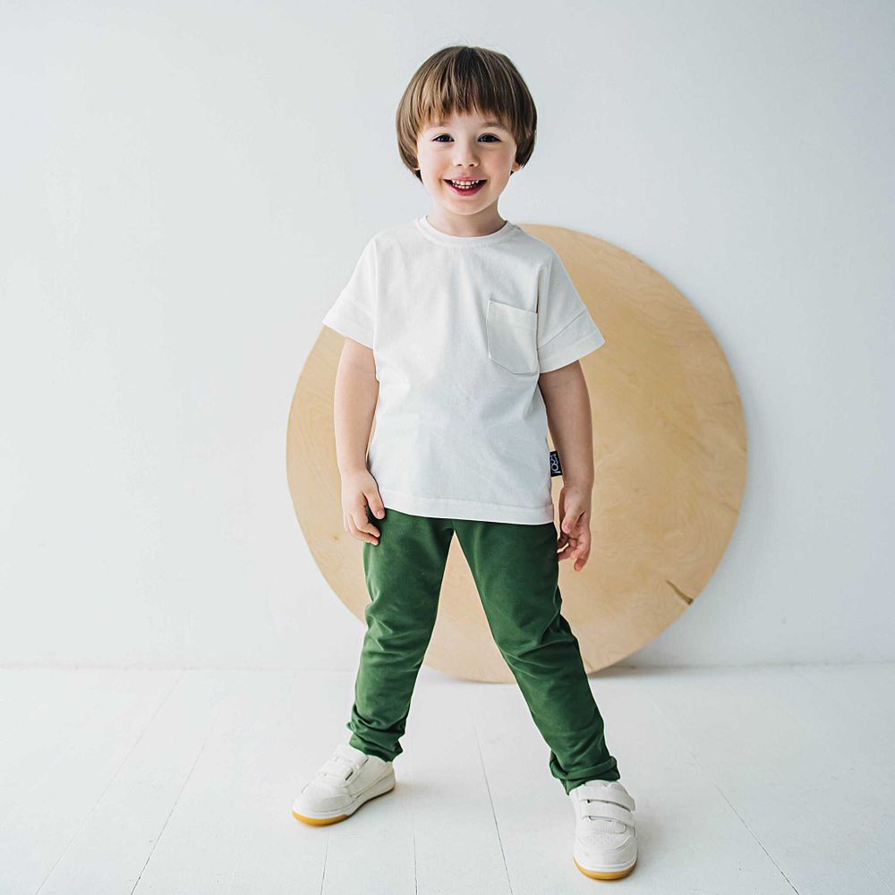 Футболка базовая "Молоко" с карманом