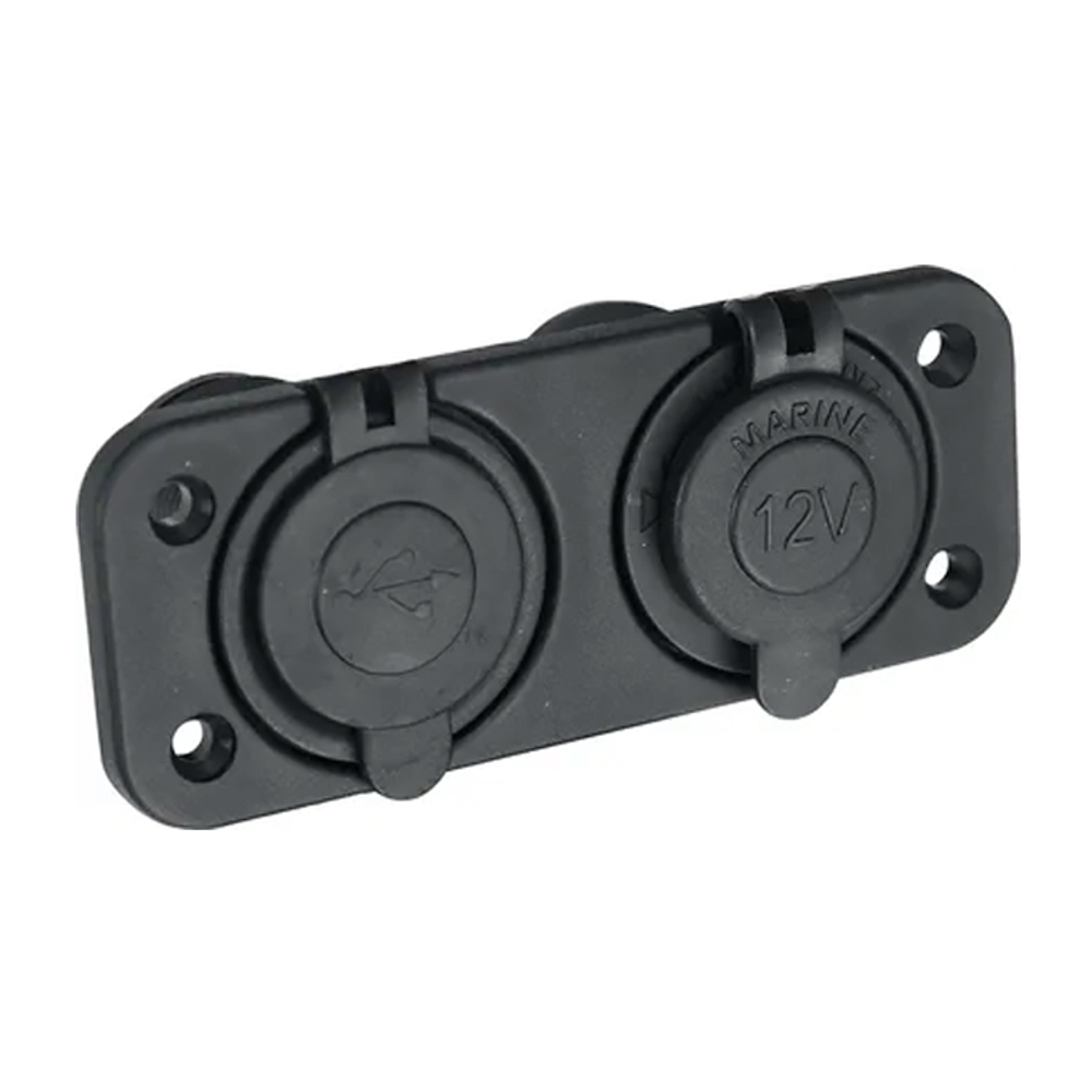 Розетка 12В (прикур) + USB 3,1А на монтажной панели