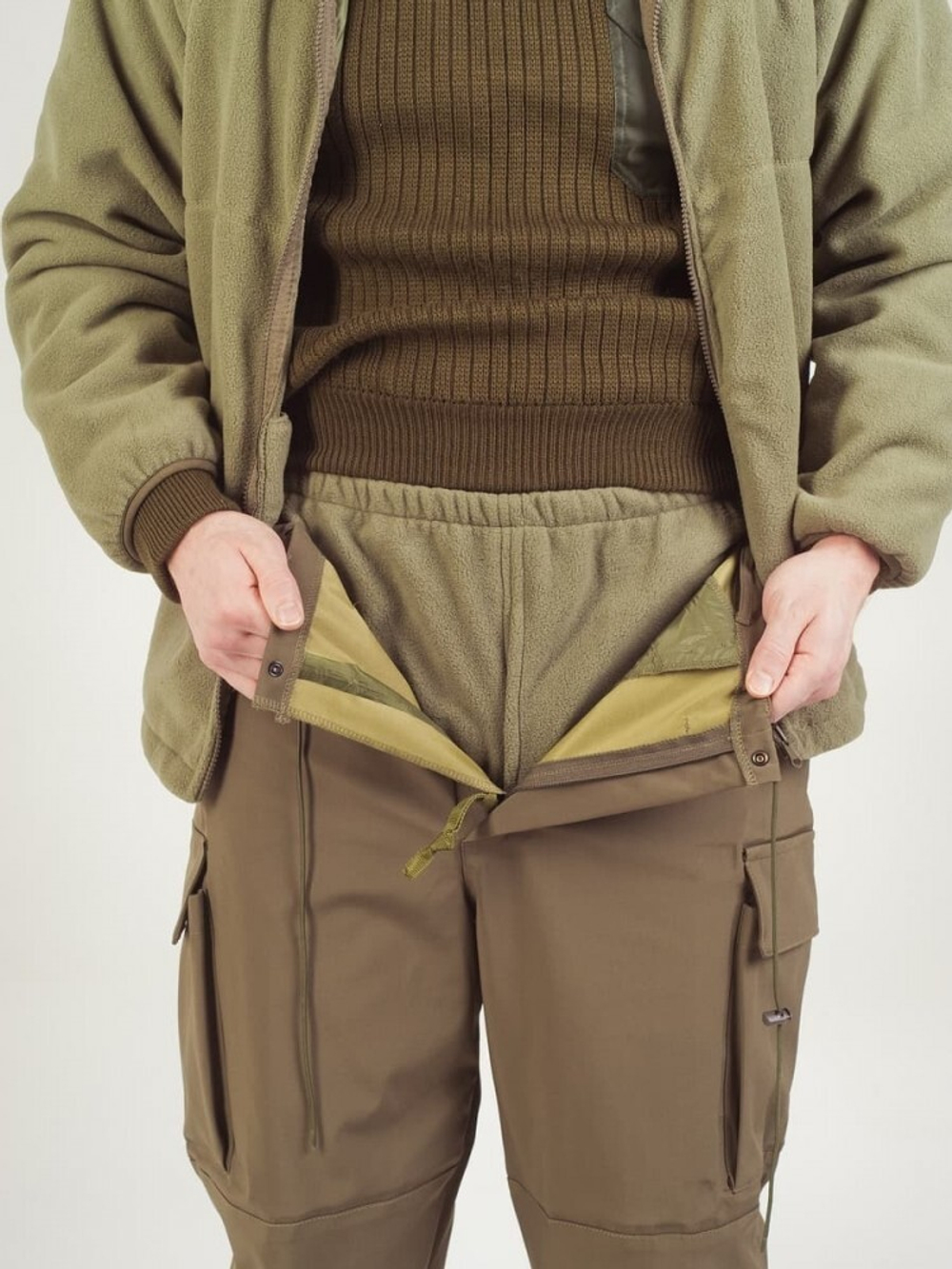 Костюм демисезонный мембранный на флисе олива