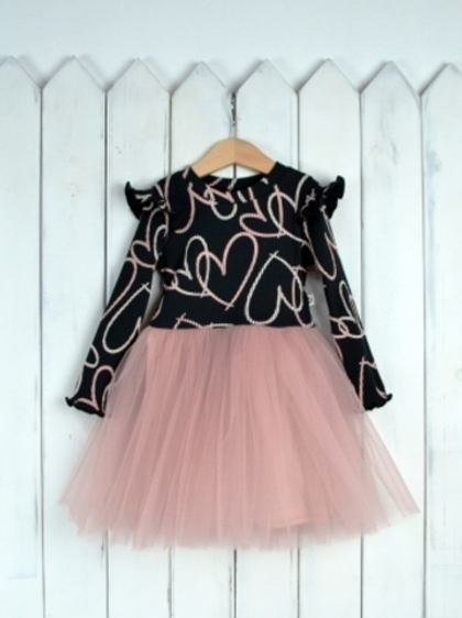 Платье "Контраст" с фатиновой юбкой