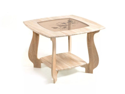 Стол журнальный СЖ-22 с рисунком Р2/дуб сонома