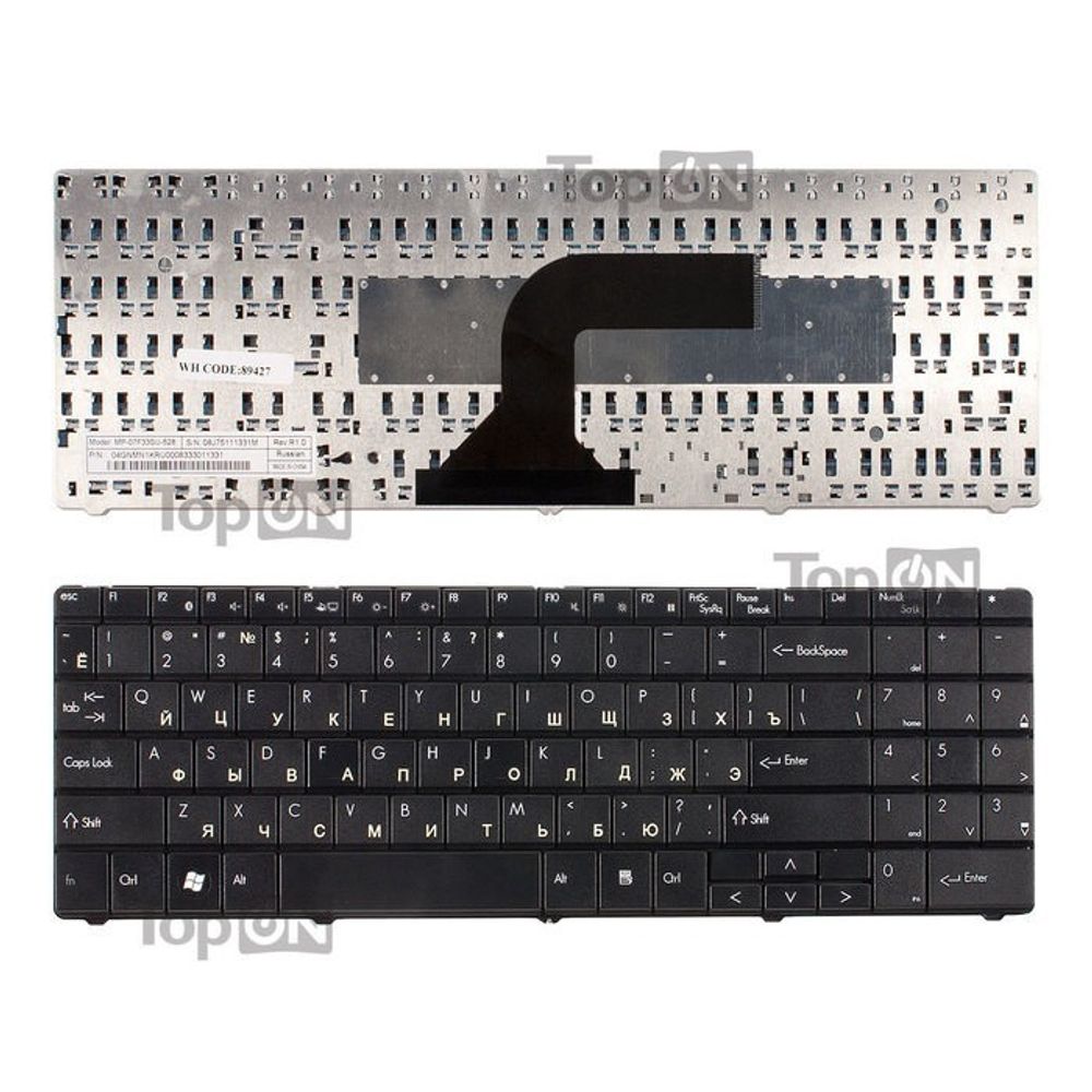 Клавиатура для ноутбука Packard Bell ST85, ST86, MT85, TN65 Series (Черная, с рамкой)