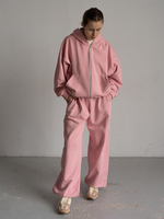 Костюм худи + брюки розовый