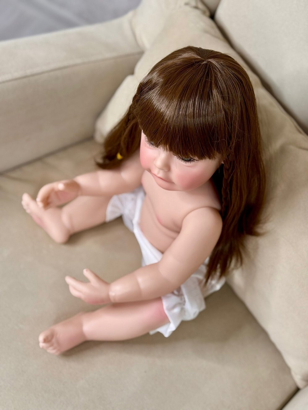 Кукла Реборн виниловая 55см без одежды (FA-038W)