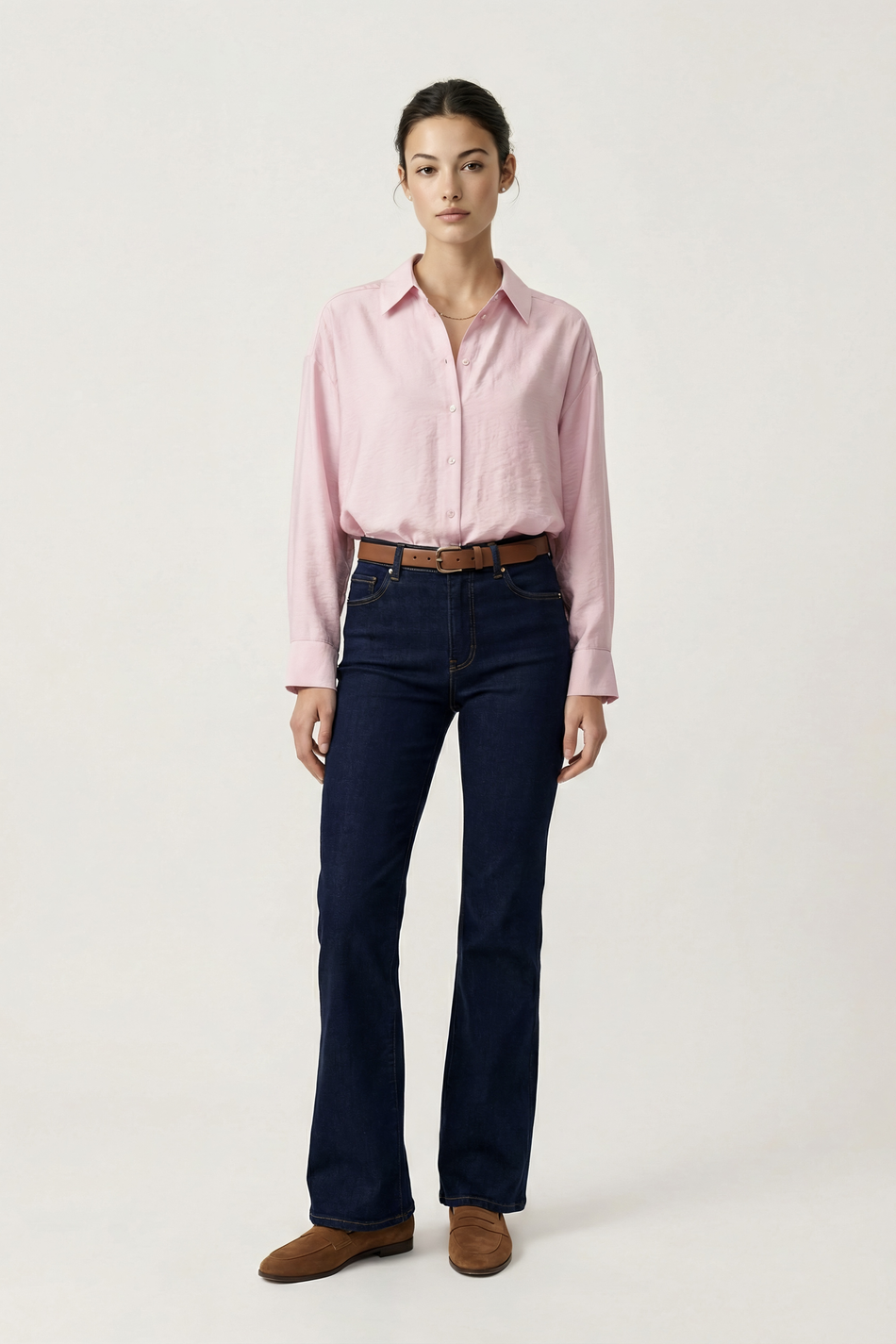 Рубашка оверсайз из вискозы