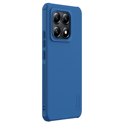 Усиленный двухкомпонентный чехол синего цвета от Nillkin для Xiaomi 14T, серия Super Frosted Shield Pro
