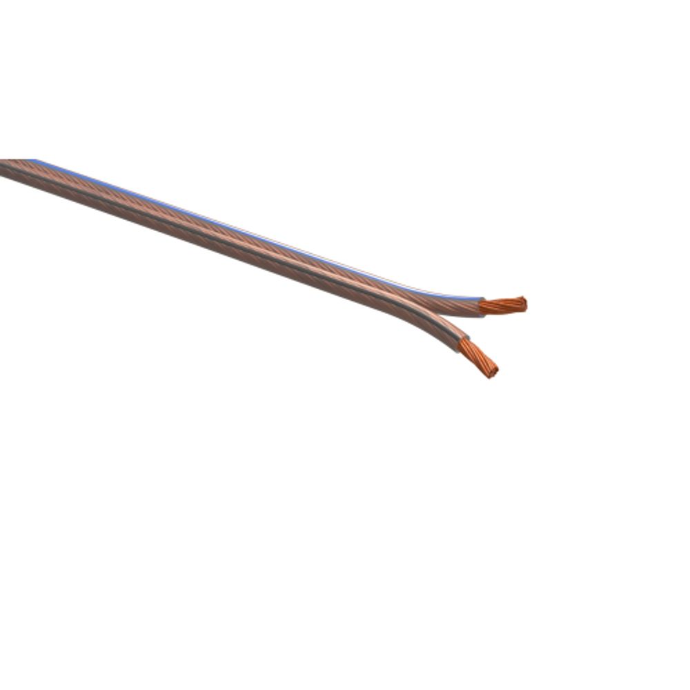 Акустический кабель ЭРА 2х0,75 мм2 прозрачный, 100м | Акустический кабель